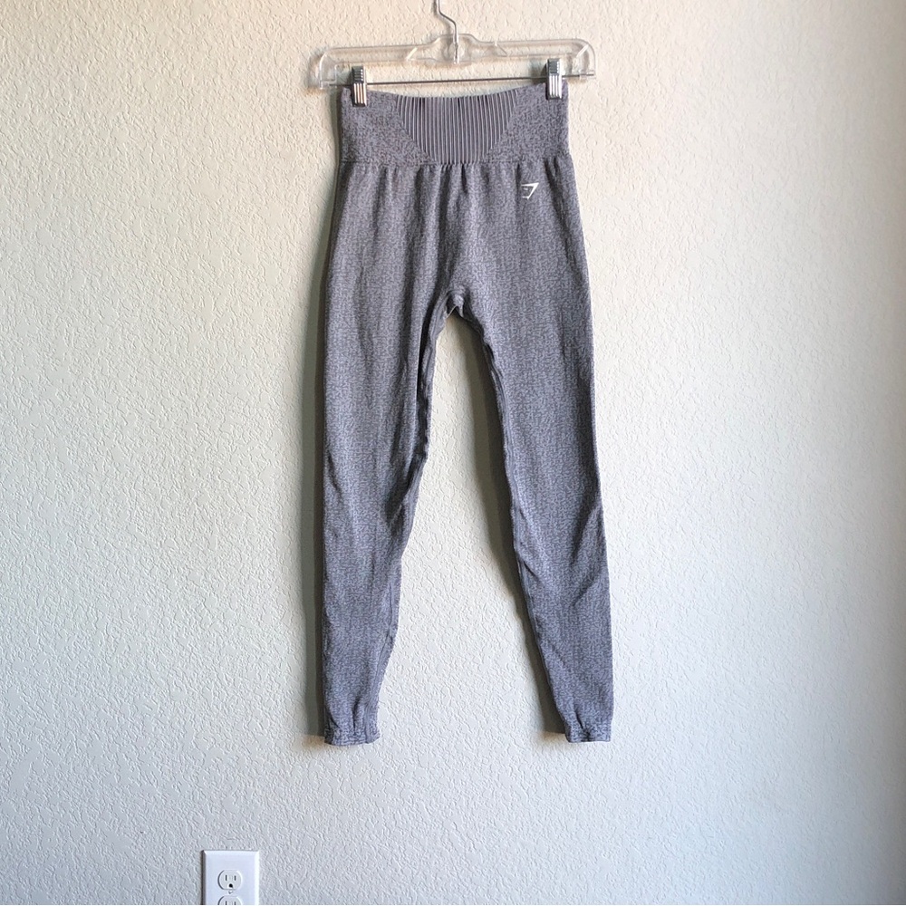 Gymshark Marl Seamless Leggings Grey Small High Rise Ankle
